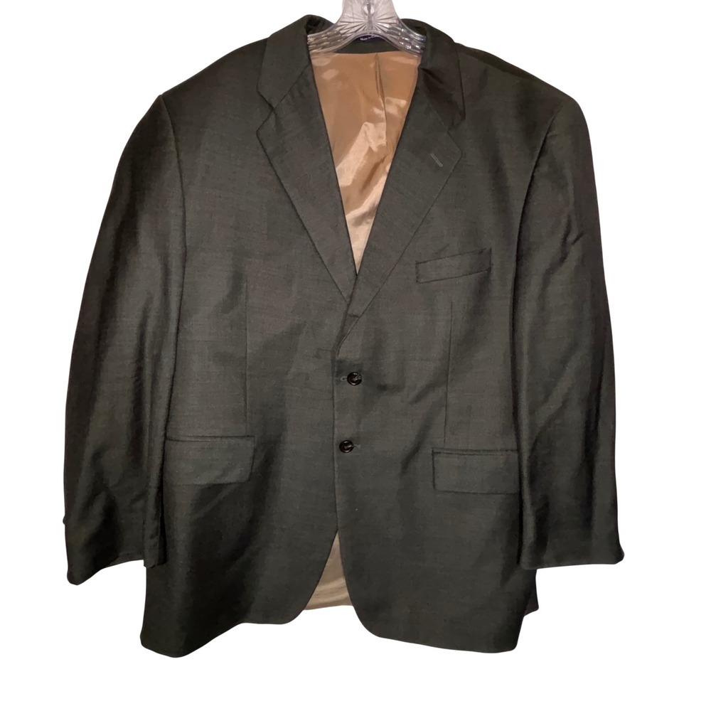 Vintage Chaps Ralph Lauren Men's Dark Gray Wool Blend Sport Coat Blazer Size 46S